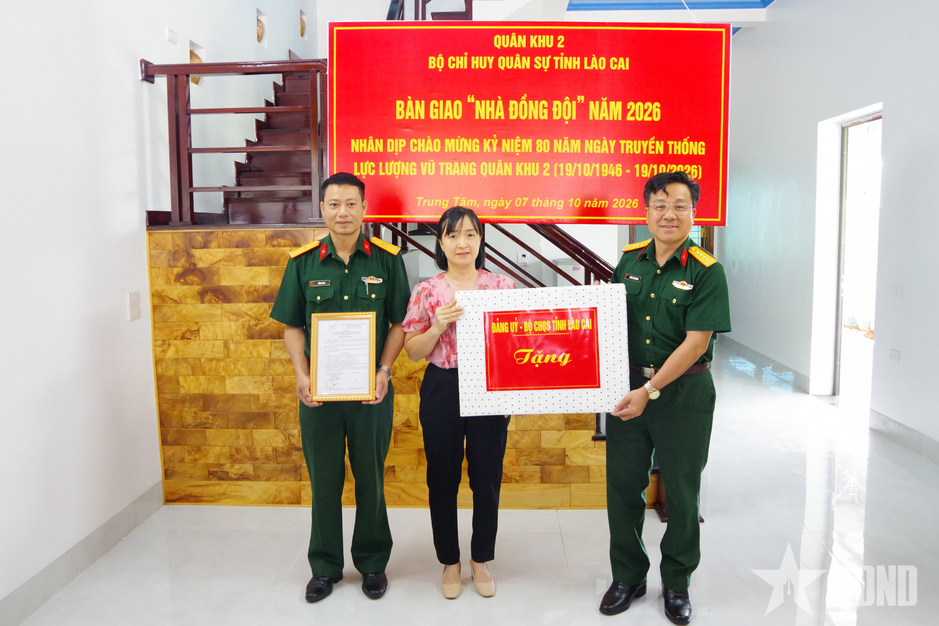 Bộ CHQS tỉnh Lào Cai khánh thành, bàn giao Nhà đồng đội